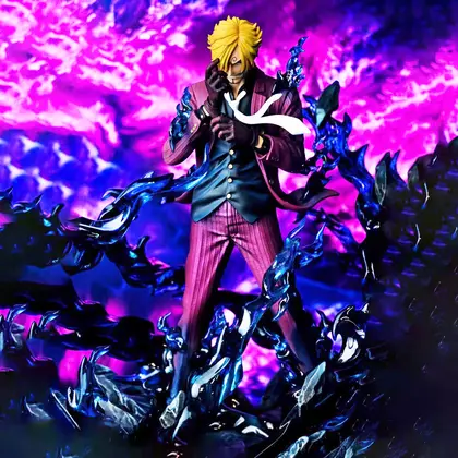 25cm/9.8in Anime One Piece Figure Sanji Action Figure Collectible Model Statue Toy