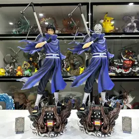 22cm NARUTO Anime Figures Uchiha Obito Standing Posture Sculpture Scene Doll Pvc Model Statue Ornament Collection Toys