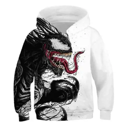 Boys Marvel Spider-Man Venom Hoodie Spring Sportswear Hooded Anime Graphic Kids Outfit Trucksuit