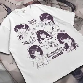 Anime Kaoruko Waguri T-shirt Oversized Unisex Suitable for all seasons personality Clothes Streetwear high quality hot product