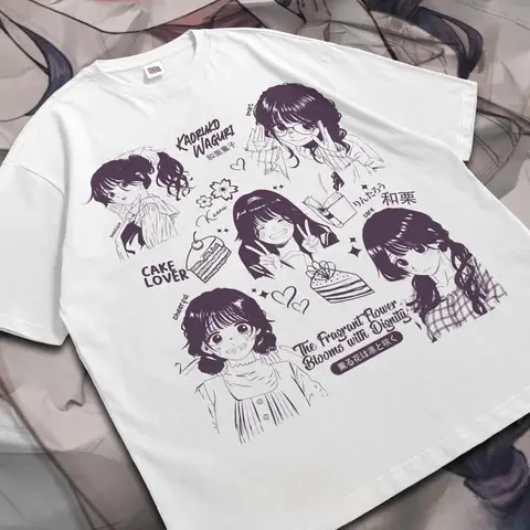Anime Kaoruko Waguri T-shirt Oversized Unisex Suitable for all seasons personality Clothes Streetwear high quality hot product
