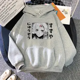 Women's Cool Anime Hoodies Tokyo Ghoul Juzo Suzuya Rei Loose Cartoon Casual Hoodie Winter Fashion High Quality Classic Simple