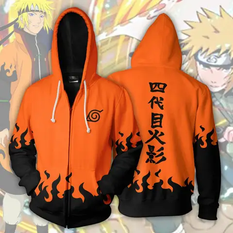 Orange Naruto Hokage  Hoodie Unisex