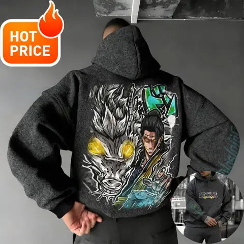 Jujutsu Kaisen Geto Suguru Harajuku Streetwear Men Vintage Hoodie Winter Women Oversized Hooded Sweatshirt Long Sleeve Top Y2k