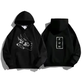Hot Anime Chainsaw Man Hayakawa Aki Fox Devil Kon Graphic Printed Hooded Men Women 2D Hoodies Casual Sweatshirt Harajuku Streetw