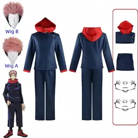 Anime Jujutsu Kaisen Itadori Yuji Cosplay Costume For Men Itadori Yuji Shirt Uniform Suit Halloween Carnival Party Outfit