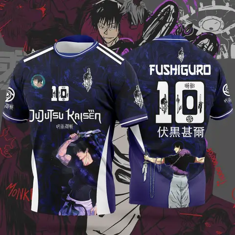New 2026 Japan Anime Jujutsu Kaisen Jersey Rin Itoshi Summer Men's Women's Soccer Shirt Casual Sports T-Shirt