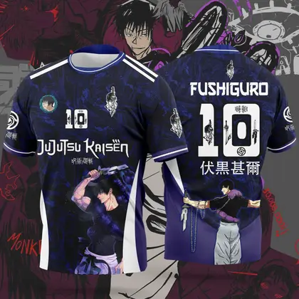 New 2026 Japan Anime Jujutsu Kaisen Jersey Rin Itoshi Summer Men's Women's Soccer Shirt Casual Sports T-Shirt