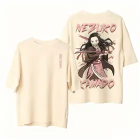 Demon Slayer Nezuko Anime T Shirt Men Women Cotton Short Sleeve Casual Tops Summer Graphic Tee Cartoon Print Streetwear Cosplay