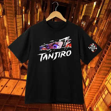 Demon Slayer Tanjiro Kamado Eye Graphic T-Shirt Anime Streetwear Tee Men's Casual Top for Demon Slayer Anime Fans
