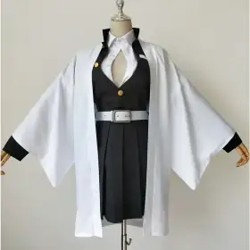 2025 Halloween Volwassen Kids Demon Slayer Kimetsu No Yaiba Anime Kimono Kanroji Mitsuri Cosplay Full Set Pruik Halloween