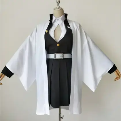 2025 Halloween Volwassen Kids Demon Slayer Kimetsu No Yaiba Anime Kimono Kanroji Mitsuri Cosplay Full Set Pruik Halloween