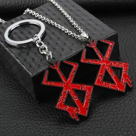 Anime Berserker Symbol Pendants Necklacefor Men Women Keychain Collection Halloween Jewelry Cosplay Accessories s for Fans