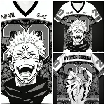 Latest Jujutsu Kaisen Jerseys for Boys, Girls, and Children; American Football Uniforms; Anime Merchandise; Short-sleeved Shirts