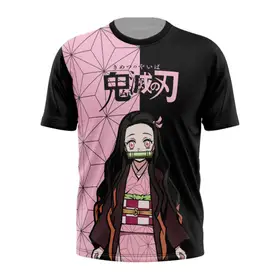 Bandai Nezuko Kamado Demon Slayer Allover Print Anime  Kids Athleisure T-Shirt Summer Quick-dry Soft Lightweight Comfy