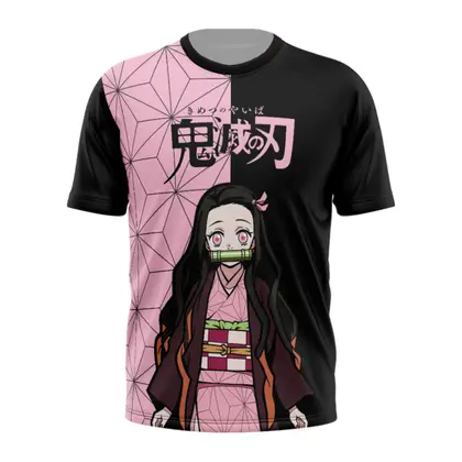 Bandai Nezuko Kamado Demon Slayer Allover Print Anime  Kids Athleisure T-Shirt Summer Quick-dry Soft Lightweight Comfy