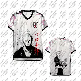 Summer Y2k Anime Football Jersey Soccer Boys Male Tee Top Breathable T Shirts Men Casual Sportswear One Piece Japan Zoro