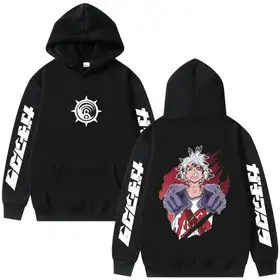 Japanese Anime Gachiakuta Rudo Hoodie Men's Women's Clothing Manga Printed Sweatshirt Long Sleeves Fleece Loose Hooded Pullover