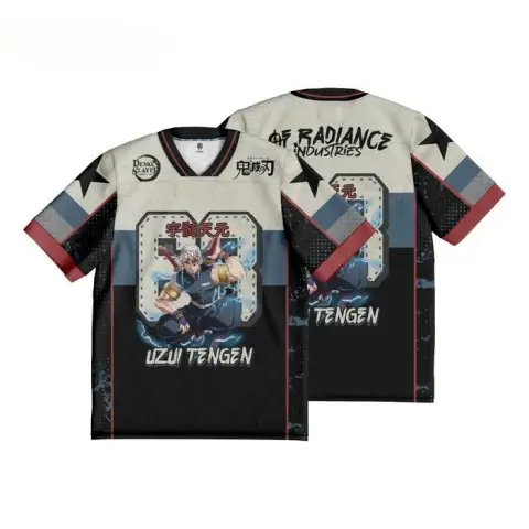 Demon Slayer Uzui Tengen Anime Series Number 68 Jersey Oversize  Baseball Hockey Outfit T-shirt Daily Unisex Tops Tees