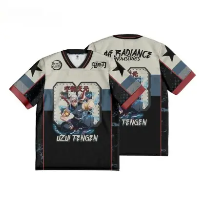 Demon Slayer Uzui Tengen Anime Series Number 68 Jersey Oversize  Baseball Hockey Outfit T-shirt Daily Unisex Tops Tees