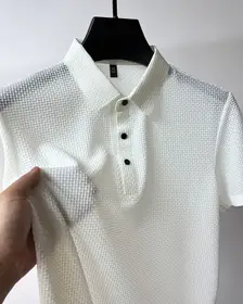 Men's Summer Stylish Ice Silk Fabric Polo T-Shirt