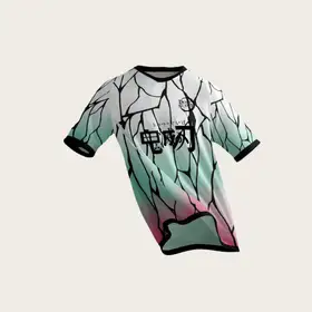 New Football Jerseys Japanese Anime Bandai Demon Slayer Tanjiro Nezuko T-shirt Sporty Street Loose for Men  Children