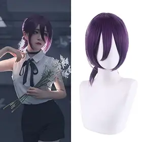 Reze Cosplay Wig Anime  Wig Anime Costume Cosplay Wig Costume Purple Ponytail HairParty Hair