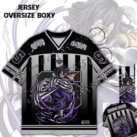 2026 New Demon Slayer Obanai Iguro Anime Number Jersey Oversize Tops Tees Retro Style  Baseball Hockey Outfit T-shirt