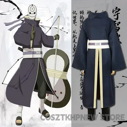 Uchiha Obito Anime Cosplay Costumes Halloween Costumes For Women Men Japanese Robe Kimono Performance Festival