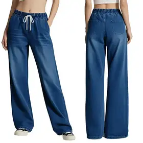 Ladies Summer Loose Comfortable Breathable Denim jeans pant / PZ