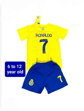 Alnassr Ronaldo No7 Printed Jersey For Kids