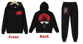 Itachi Anime Combo Printed Hoodie And Trouser For Men And Women
