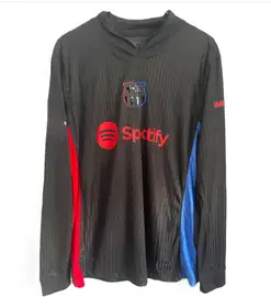 Barcelona Away Kit (2024-25)-Black Long Sleeve Set Jerseys