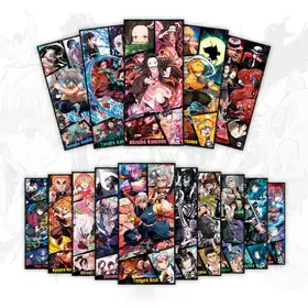 Demon Slayer Anime Poster 15 Set Nezuko Tanjiro Zenitsu Inosuke Hashira Giyu Rengoku Shinobu Mitsuri Uzui Muzan Collectible
