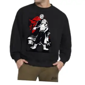 Black Anime Printed Winter Sweatshirt For Men & Women- Fashion | Sweatshirts | Clothes | For Men And Women |