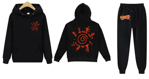 Naruto Anime Combo Printed Hoodie And Trouser For Men And Women
