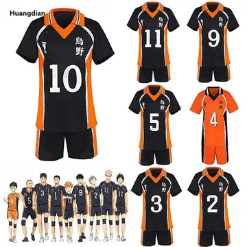Huangdian Anime Haikyuu Hinata Shoyo Karasuno High School Volleyball Sportswear Sales promotion Christma Party Cosplay Short Sleeve Short Jersey Uniform