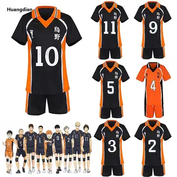 Huangdian Anime Haikyuu Hinata Shoyo Karasuno High School Volleyball Sportswear Sales promotion Christma Party Cosplay Short Sleeve Short Jersey Uniform