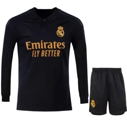 Real Madrid Away Kit (2020-25)-Long Sleeve Set Jerseys