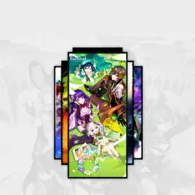Genshin Impact Game Poster Set Of 6 Raiden Shogun Zhongli Venti And Many More