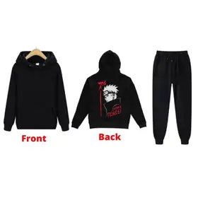 Anime Combo Printed Hoodie And Trouser For Men And Women