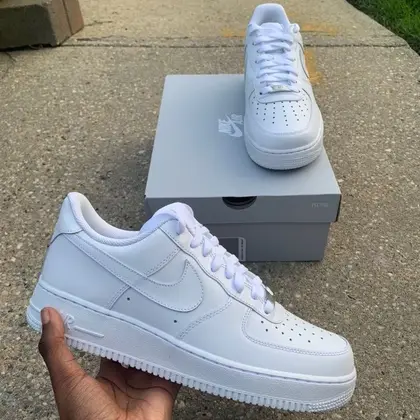 Air Force 1 Full White Premium Sneakers For Men.
