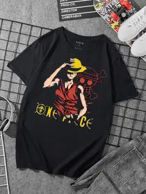 Luffy Anime Printed T-Shirt For Men And Women
