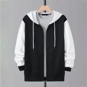 Men's Warm Cotton Fleece Full Zip Hoodie For Winter