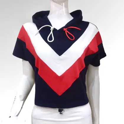Striped Hooded Top For Women