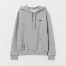 Hoodie with Drawstring Hood and Kangaroo Pocket Light Grey Marl