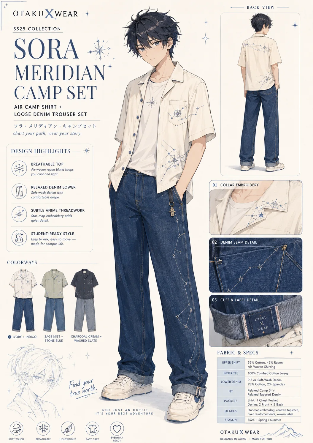 Sora Meridian Camp Set coming soon OtakuXWear drop